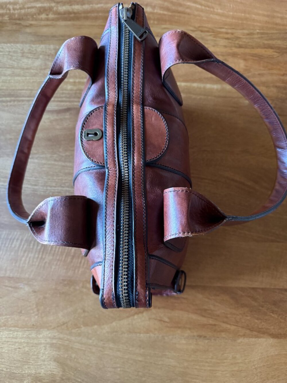 FOSSIL Vintage Reissue VRI Leather Satchel Shoulder Bag. - Picture 5 of 15